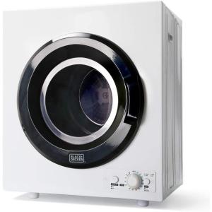 imageBLACKDECKER 80 Cu Ft Electric Front Load Dryer with Steam Clothes Dryer with LED Display 12 Cycle Selections ENERGY STAR 240V Machine Requires Professional Installation BFLD80ME White35 Cu Ft