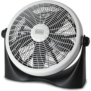 imageBLACKDECKER 9Inch Frameless Box Fan Freestanding Desk Fan with 3Speed Settings Portable Fan for Home Office or Garage BFB09W WhiteBlackWhite
