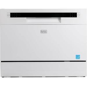 imageBLACKDECKER BCD6W 6 Place Setting ENERGY STAR Portable Compact Countertop DishwasherWhite