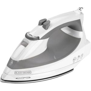 imageBLACKDECKER Black ampamp Decker F976 Quickpress Iron with Smart Steam Technology WhiteSilver