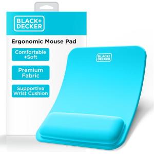 imageBLACKDECKER Ergonomic Mouse Pad Wrist Support  Comfortable Mouse Pad Wrist Rest  Wrist Relief Gel Mousepad  NonSlip Base Aesthetic Mousepad for Gaming Home Office  Perfect for Computer LaptopLoch Ness