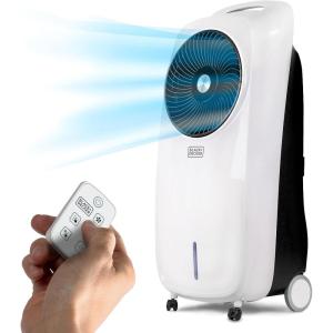 imageBLACKDECKER Evaporative Air Cooler  Portable Air Conditioner Cooling Fan with LED Display Remote Control 2Gallon Water Tank  Compact and Lightweight Design White