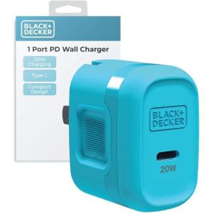 imageBLACKDECKER GaN PD Wall Charger 1Port 20W Type C Wall Plug Compact Power Block USB C TypeC Fast Charging for iPhone 1615 USBC Charging Block Perfect for Home Office TravelLoch Ness