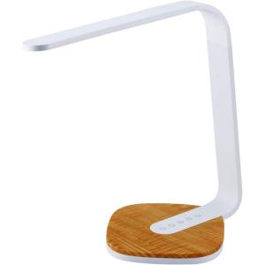 imageBLACKDECKER LED Dimmable Desk Lamp with Wood Grain Base7W White VLED1818BD