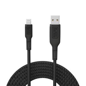 imageBLACKDECKER Lightning to USB Cable  Fast Compatible iPhone Lightning Cable  Durable Braided iPhone Charger Cord  for Travel and Daily Use  Multiple Color  Length Options  6ftBlack