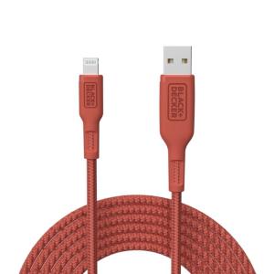 imageBLACKDECKER Lightning to USB Cable  Fast Compatible iPhone Lightning Cable  Durable Braided iPhone Charger Cord  for Travel and Daily Use  Multiple Color  Length Options  6ftCoral Rose