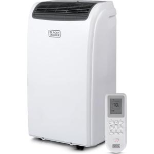 imageBLACKDECKER Portable Air Conditioner 10000 BTU 6300 BTU SACC for Rooms up to 450 Sq Ft Portable AC with Follow Me Remote Control and Window Kit BPACT10WT White12 000 BTU  HEAT