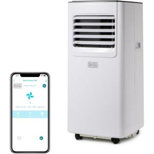 imageBLACKDECKER Portable Air Conditioner 10000 BTU 6300 BTU SACC for Rooms up to 450 Sq Ft Portable AC with Follow Me Remote Control and Window Kit BPACT10WT White8 000 BTU