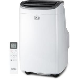 imageBLACKDECKER Portable Air Conditioner 10000 BTU 6300 BTU SACC for Rooms up to 450 Sq Ft Portable AC with Follow Me Remote Control and Window Kit BPACT10WT White10 000 BTU