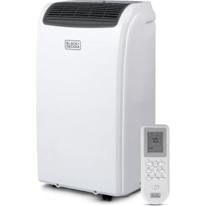 imageBLACKDECKER Portable Air Conditioner 10000 BTU 6300 BTU SACC for Rooms up to 450 Sq Ft Portable AC with Follow Me Remote Control and Window Kit BPACT10WT White12 000 BTU