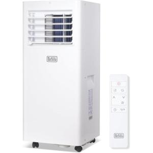 imageBLACKDECKER Portable Air Conditioner 10000 BTU 6300 BTU SACC for Rooms up to 450 Sq Ft Portable AC with Follow Me Remote Control and Window Kit BPACT10WT White8 500 BTU