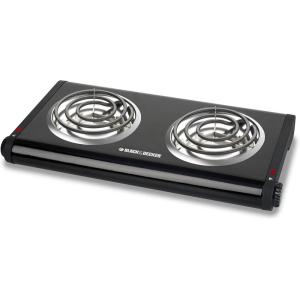imageBLACKDECKER SB1001B SingleBurner Portable Buffet Range Blackdouble