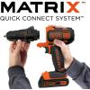 imageBLACKDECKER 20V MAX Matrix Cordless DrillDriver Kit White BDCDMT120WC1FFDrill Kit Orange