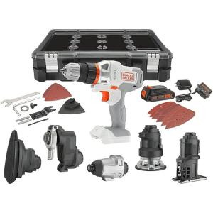 imageBLACKDECKER 20V MAX MATRIX Cordless Combo Kit 6Tool White and Orange BDCDMT1206KITWC