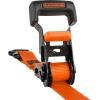 imageBLACKDECKER BDX1007 BlackOrange 1quot x 10 Ratchet Tie Down Straps with Ergonomic Handles 2500 lb Break Strength for Securing Cargo 4 Pack1 x 10 Heavy Duty