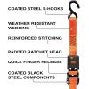 imageBLACKDECKER BDX1007 BlackOrange 1quot x 10 Ratchet Tie Down Straps with Ergonomic Handles 2500 lb Break Strength for Securing Cargo 4 Pack1 x 12 Mid Duty