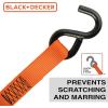 imageBLACKDECKER BDX1007 BlackOrange 1quot x 10 Ratchet Tie Down Straps with Ergonomic Handles 2500 lb Break Strength for Securing Cargo 4 Pack1 x 12 Mid Duty