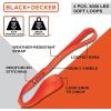imageBLACKDECKER BDX1007 BlackOrange 1quot x 10 Ratchet Tie Down Straps with Ergonomic Handles 2500 lb Break Strength for Securing Cargo 4 Pack8Piece Kit