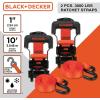 imageBLACKDECKER BDX1007 BlackOrange 1quot x 10 Ratchet Tie Down Straps with Ergonomic Handles 2500 lb Break Strength for Securing Cargo 4 Pack8Piece Kit