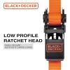 imageBLACKDECKER BDX1007 BlackOrange 1quot x 10 Ratchet Tie Down Straps with Ergonomic Handles 2500 lb Break Strength for Securing Cargo 4 PackRatchet Tie Down Straps