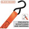 imageBLACKDECKER BDX1007 BlackOrange 1quot x 10 Ratchet Tie Down Straps with Ergonomic Handles 2500 lb Break Strength for Securing Cargo 4 PackRatchet Tie Down Straps