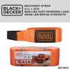 imageBLACKDECKER BDX1009 BlackOrange 14 Tow Rope with Easy Grip Handles and Steel Forged GClip Hooks 4500 lb Break StrengthRecovery Strap Heavy Duty