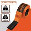 imageBLACKDECKER BDX1009 BlackOrange 14 Tow Rope with Easy Grip Handles and Steel Forged GClip Hooks 4500 lb Break StrengthRecovery Strap Heavy Duty