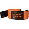 imageBLACKDECKER BDX1009 BlackOrange 14 Tow Rope with Easy Grip Handles and Steel Forged GClip Hooks 4500 lb Break StrengthRecovery Strap Heavy Duty