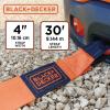 imageBLACKDECKER BDX1009 BlackOrange 14 Tow Rope with Easy Grip Handles and Steel Forged GClip Hooks 4500 lb Break StrengthRecovery Strap Heavy Duty