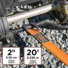 imageBLACKDECKER BDX1009 BlackOrange 14 Tow Rope with Easy Grip Handles and Steel Forged GClip Hooks 4500 lb Break StrengthRecovery Strap Light Duty