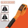 imageBLACKDECKER BDX1009 BlackOrange 14 Tow Rope with Easy Grip Handles and Steel Forged GClip Hooks 4500 lb Break StrengthRecovery Strap Light Duty