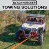 imageBLACKDECKER BDX1009 BlackOrange 14 Tow Rope with Easy Grip Handles and Steel Forged GClip Hooks 4500 lb Break StrengthRecovery Strap Light Duty