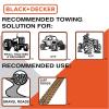 imageBLACKDECKER BDX1009 BlackOrange 14 Tow Rope with Easy Grip Handles and Steel Forged GClip Hooks 4500 lb Break StrengthRecovery Strap Light Duty