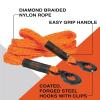 imageBLACKDECKER BDX1009 BlackOrange 14 Tow Rope with Easy Grip Handles and Steel Forged GClip Hooks 4500 lb Break StrengthTow Rope