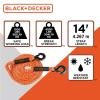 imageBLACKDECKER BDX1009 BlackOrange 14 Tow Rope with Easy Grip Handles and Steel Forged GClip Hooks 4500 lb Break StrengthTow Rope