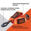 imageBLACKDECKER BDX1009 BlackOrange 14 Tow Rope with Easy Grip Handles and Steel Forged GClip Hooks 4500 lb Break StrengthTow Strap