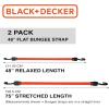 imageBLACKDECKER BDX1012 BlackOrange 48quot Flat Bungee Cord Straps 2 Pack