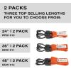 imageBLACKDECKER BDX1012 BlackOrange 48quot Flat Bungee Cord Straps 2 Pack