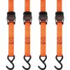 imageBLACKDECKER BDX1004 BlackOrange 1quot x 10 CamBuckle Tie Down Straps  300 lb Safe Working Load  900 lb Break Strength 4 Pack1 x 10