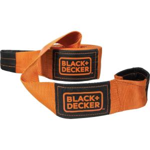 imageBLACKDECKER BDX1009 BlackOrange 14 Tow Rope with Easy Grip Handles and Steel Forged GClip Hooks 4500 lb Break StrengthRecovery Strap Heavy Duty