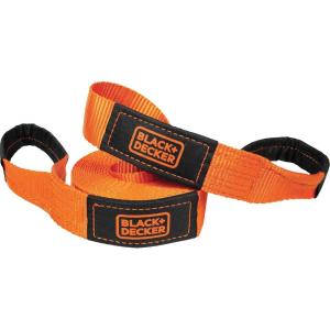 imageBLACKDECKER BDX1009 BlackOrange 14 Tow Rope with Easy Grip Handles and Steel Forged GClip Hooks 4500 lb Break StrengthRecovery Strap Light Duty