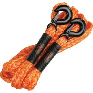 imageBLACKDECKER BDX1009 BlackOrange 14 Tow Rope with Easy Grip Handles and Steel Forged GClip Hooks 4500 lb Break StrengthTow Rope