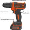 imageBLACKDECKER 12V MAX Cordless DrillDriver Battery and Charger Included BDCDD12CCordless Drill Kit Only
