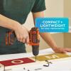 imageBLACKDECKER 12V MAX Cordless DrillDriver Battery and Charger Included BDCDD12CCordless Drill Kit Only