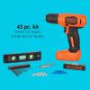 imageBLACKDECKER 8V MAX Cordless Drill  43 pc Home Decor Project Kit BDCD8HDPKProject Kit Only