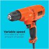 imageBLACKDECKER Corded Drill 55Amp 38Inch DR260CDrillDriver Only