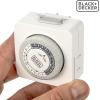 imageBLACKDECKER Light Timers Indoor Programmable 2 Pack with Polarized Outlet  Analog Timer Outlet with 30 Minute Intervals for Lights Lamps Appliances  Electric Timer with Override Switch
