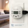 imageBLACKDECKER Light Timers Programmable Indoor 1 Pack with Grounded Outlet  Compact Digital Timer Outlet with Daylight Savings Mode 7Day Weekly Settings  Plug Timer for Appliances Lamps