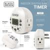 imageBLACKDECKER Light Timers Programmable Indoor 1 Pack with Grounded Outlet  Compact Digital Timer Outlet with Daylight Savings Mode 7Day Weekly Settings  Plug Timer for Appliances Lamps