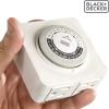 imageBlackDecker Light Timers Indoor Programmable 2 Pack with 2 Grounded Outlets Analog Timer Outlet with 30 Minute Intervals for Lights Lamps Appliances  Electric Timer with Override Switch